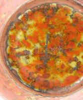 Tófej retró mázas kerámia váza, jelzés nélkül, minimális kopással, m: 30 cm