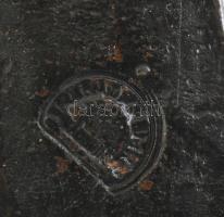 Ifj. Badár Imre őzike, mázas kerámia, jelzett, mázhibákkal, h: 17 cm