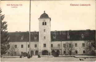 1907 Csákány (Csákánydoroszló, Vas), Gróf Batthyány Iván kastélya. Pintér Mór kiadása (Rb)