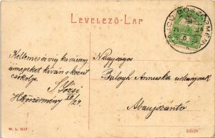 1909 Hajdúböszörmény, Bocskay utca, I. Városi Takarékpénztár. W.L. 2113. (fl)