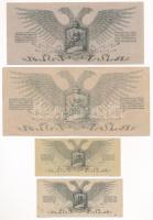 Orosz Polgárháború / Északnyugati Front Tábori Pénztára 1919. 25k + 50k + 25R + 100R T:AU,XF,F
Russ...