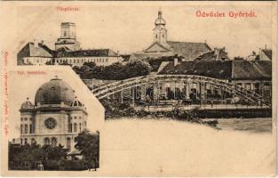 Győr, Püspökvár, Izraelita templom, zsinagóga. Képcsarnok Lipsitz S. kiadása (EK)
