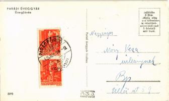 1943 Parád, Parádi Üveggyár, üvegfúvás