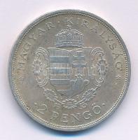 1935. 2P Ag "Rákóczi" T:XF patina Adamo P7.2