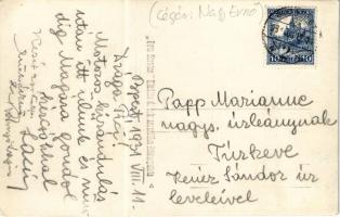 1931 Budapest IV. Népsziget, Illik Viktor Halászcsárda, Naponta Dulli Lakatos Gyuszi cigányprímás te...