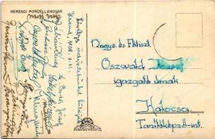 1938 Herend, Porcelángyár belső, gyári munkás (EK)