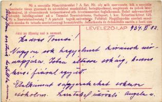 1934 Budapest XII. Szociális Missziótársulat Bethánia Gyermekotthona. Németvölgyi út 49. (Rb)