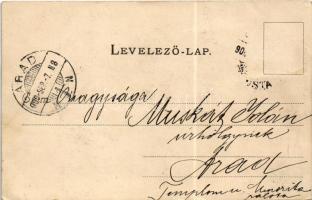 1900 Budapest VIII. Luther udvar, Munkácsy kávéház, villamos, üzletek. Divald Károly 210. sz. (Rb)