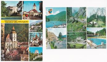 Szováta, Sovata; Brassó, Kronstadt, Brasov; - 22 db MODERN város képeslap / 22 MODERN town-view post...