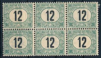 1903 Zöldportó 12f hatostömb A fogazással (**36.000) / Mi Postage due 6 A, block of 6