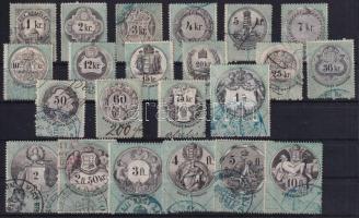 1873 Okmánybélyeg sor 22 bélyege