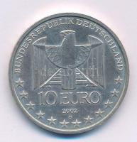 Németország 2002D 10E Ag "100 éves a metró" T:AU patina Germany 2002D 10 Euro Ag "Ber...