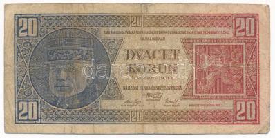 Csehszlovákia 1926. 20K "Pd 565348" T:VG
Czechoslovakia 1926. 20 Korun "Pd 565348&qu...