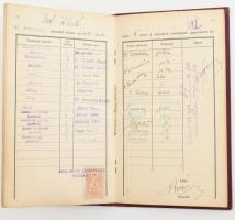 1944 Színészképző leckekönyv számos híres színász aláírásával. Abonyi Géza, Makay Margt, Lehotay Árp...