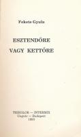 Fekete Gyula: Esztendőre vagy kettőre. Fekete Judit rajzaival. Ungvár-Bp., 1993, Trikolor - Intermix...
