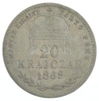 1869GYF 20kr Ag Magyar Királyi Váltó Pénz T:AU,XF / Hungary 1869GYF 20 Krajczár Ag Magyar Királyi Váltó Pénz C:AU,XF Adamo M11.1