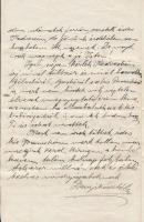 1915 Szántó Béla Keleti Kávéházának levélpapírja, egy lapon kézzel írt levéllel, 2 sztl. lev