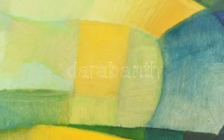 Kőrösi Papp Kálmán (1940-): Nonfiguratív táj, 1989. Olaj, vászon, jelezve jobbra lent, hátoldalán au...