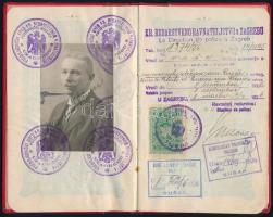 1926 Szerb, Horvát és Szlovén Királyság által kiadott útlevél / passport