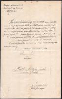 1919 Temesvár, MÁV előléptetési okmány mozdonyvezető részére, üzletvezetői aláírással, bélyegzéssel.