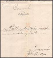 1919 Temesvár, MÁV előléptetési okmány mozdonyvezető részére, üzletvezetői aláírással, bélyegzéssel