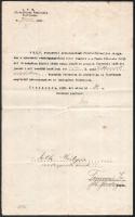 1918 Temesvár, fizetésemelési értesítés a bukaresti vezérigazgatóságtól egykori MÁV alkalmazott mozdonyvezető részére.