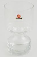 Német Ingrid Rosenpokal retró üveg váza, jelzett, hibátlan, m: 17 cm