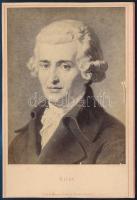 Franz Joseph Haydn (1732-1809) osztrák zeneszerző, grafika nyomán készült fénynyomat Friedrich Bruckmann műterméből, kis sérüléssel, 16×10,5 cm