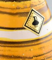 Váza. Hungária kerámia iparművész hsz. Mázas, kézzel festett, jelzett, hibátlan. m: 29 cm