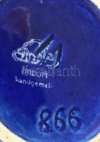 Német retró kerámia füles váza, jelzett, hibátlan, m: 21 cm