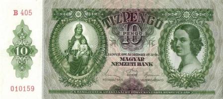 1936. 10P (4x) egymás utáni sorszámokkal T:I