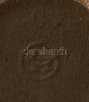 Német retró kerámia füles váza, jelzett, hibátlan, m: 28 cm