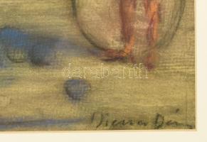 Diener-Dénes Rudolf (1889-1956): Francia tengerpart. Pasztell, papír, jelezve jobbra lent. Üvegezett...