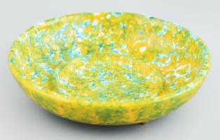 Retró kerámia tál, jelzés nélkül, hibátlan, d: 23 cm