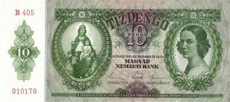 1936. 10P (3x) egymás utáni sorszámokkal T:I,I-