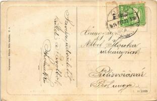 1914 Ózd, Acél gyár, Hosszú sor. Mikola Béla kiadása (EK)