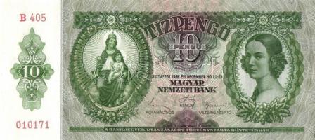 1936. 10P (3x) egymás utáni sorszámokkal T:I