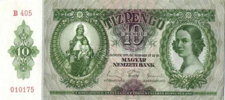 1936. 10P (4x) egymás utáni sorszámokkal T:I,I-