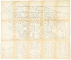 1873 Bécs, Offizieller Plan der Weltausstellung, vászontérkép, 52×61 cm