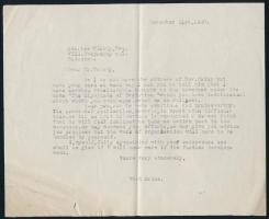 George Ward Price (1886-1961) ujságíró autográf aláírt levél / Auptgraph signed letter