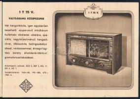 cca 1930 Telefunken rádió katalógus kis firkával