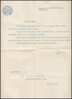 1929 Ravasz László püspök aláírt levél