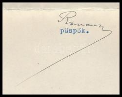 1929 Ravasz László püspök aláírt levél