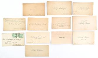 cca 1880-1930 Óriási névjeggyűjtemény. Miniszterek, főnemesek, főpapok kézírással ellátott névjegyei...