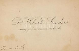 cca 1880-1930 Óriási névjeggyűjtemény. Miniszterek, főnemesek, főpapok kézírással ellátott névjegyei...