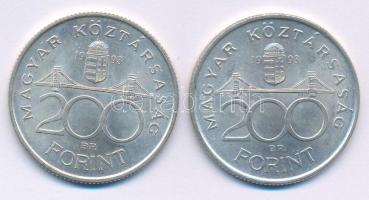 1993. 200Ft Ag "MNB" (2x) T:AU,XF
Adamo F13
