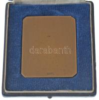 1942. "Szent Borbála" egyoldalas bronz emlékplakett, hátlapon "BERÁN N BPEST" gy...