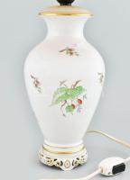 Herendi csipkebogyó mintás lámpa, ernyővel, jelzett, kopásokkal, nincs kipróbálva, m: 60 cm