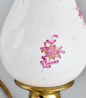 2 db Herendi indiai kosár mintás lámpa, ernyővel, jelzett, kopásokkal, nincs kipróbálva, m: 42 cm