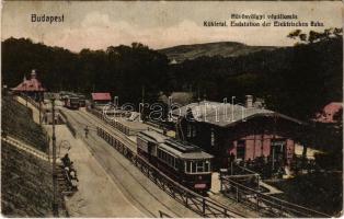 1910 Budapest II. Hüvösvölgyi végállomás, villamos